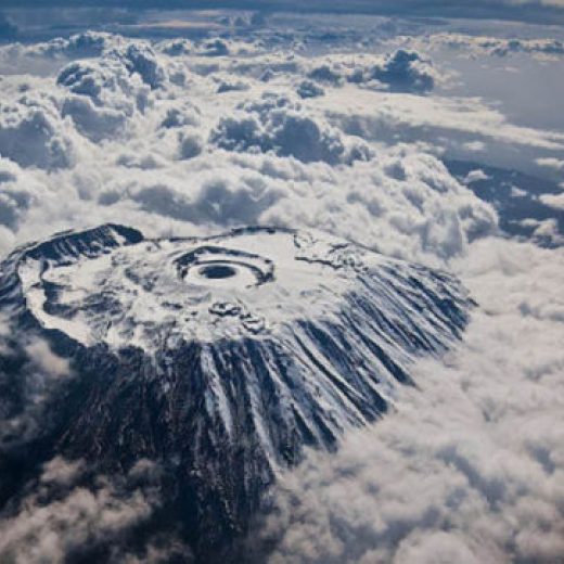 Mount Kilimanjaro from above