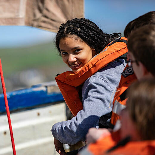 EBD Aberdovey girl on sailing boat 520x520